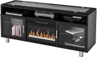 72 Inch Black Fireplace Media TV Stand - Madie