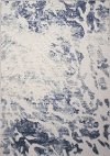 5 x 8 Medium Distressed Splatter Cream and Blue Rug - Alta