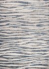 5 x 8 Medium Wavy Stripes Cream and Blue Rug - Alta