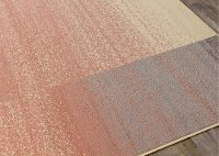 5 x 8 Medium Blocked Pink and Gray Area Rug - Focus-3