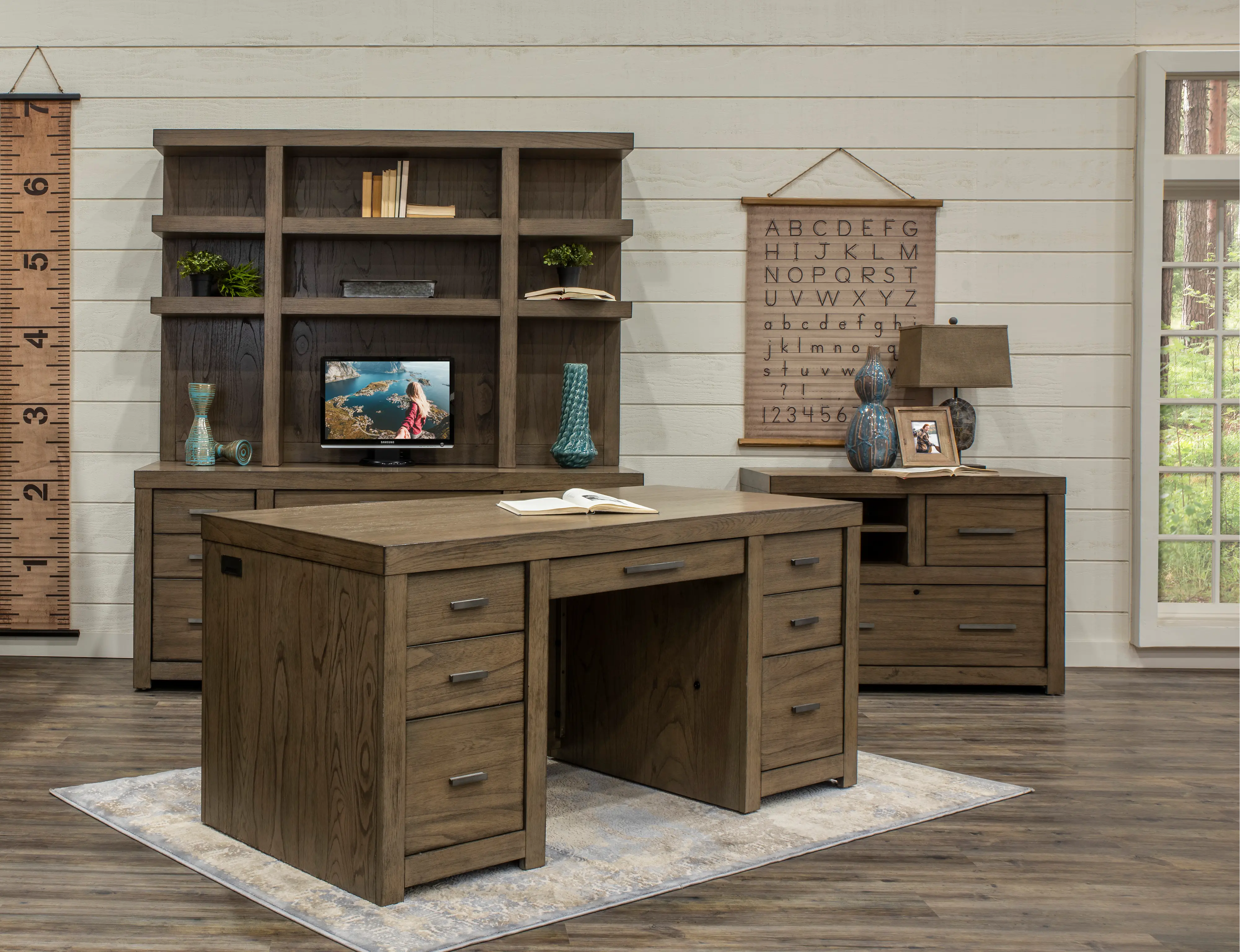Modern Loft Loft Brown Executive Desk-4