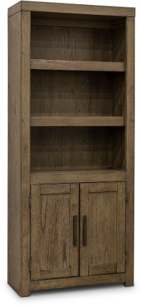 Greystone Modern Bookcase with Doors - Modern Loft-2