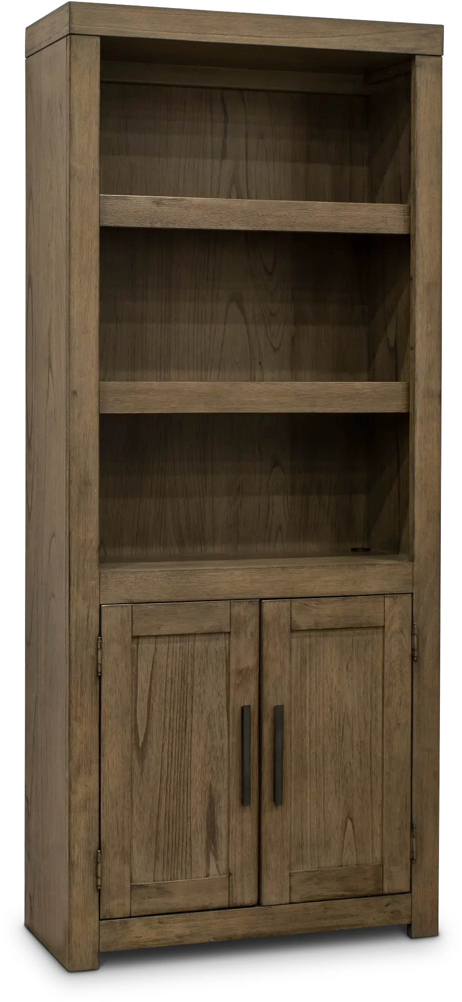 Modern Loft Greystone Modern Bookcase with Doors-2