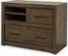 Greystone Combo File Cabinet with Open Store - Modern Loft