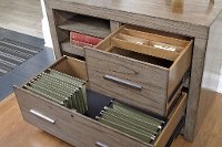 Greystone Combo File Cabinet with Open Store - Modern Loft-2
