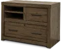 Modern Loft Greystone Bookcase File Cabinet
