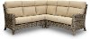 Wicker and Sand 3 Piece Patio Sectional - Cenacle