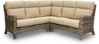 Wicker and Sand 3 Piece Patio Sectional - Cenacle