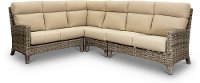 Sand and Wicker 4 Piece Patio Sectional - Cenacle