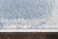 5 x 8 Medium Drapery Shapes White and Blue Rug - Platinum -4