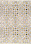 5 x 8 Medium Dotted Trellis Gray and Yellow Area Rug - Promenade