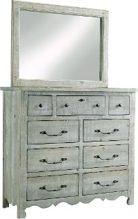 Traditional Farmhouse Mint Pine Dresser - Chatsworth
