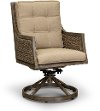 Sunbrella Patio Wicker Dining Swivel Chair - Danbury