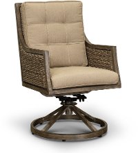 Sunbrella Patio Wicker Swivel Chair - Danbury
