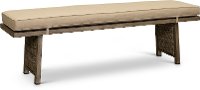 Sunbrella Patio Wicker Dining Bench - Danbury