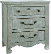 Traditional Farmhouse Mint Pine Nightstand - Chatsworth