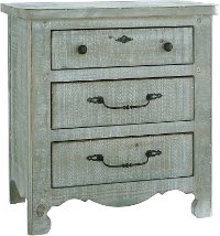 Traditional Farmhouse Mint Pine Nightstand - Chatsworth