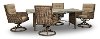 Barnwood 5 Piece Patio Wicker Set - Danbury