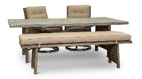 Sunbrella 4 Piece Wicker Patio Dining Set - Danbury