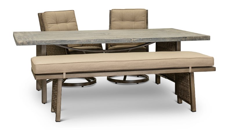 Sunbrella 4 Piece Wicker Patio Set Danbury Rc Willey Furniture Sunbrella 4 Piece Wicker Patio Set