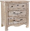 Traditional Farmhouse Chalk Pine Nightstand - Chatsworth
