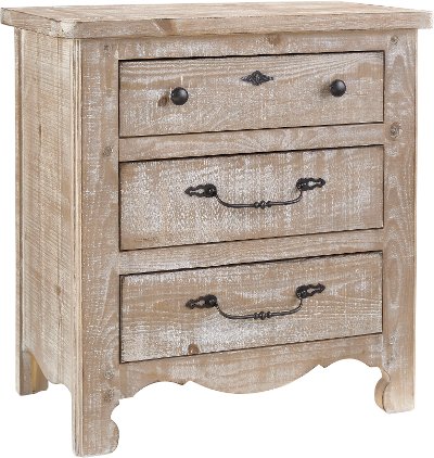 Traditional Farmhouse Chalk Pine Nightstand - Chatsworth