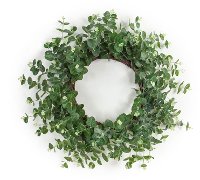 28 Inch Green Faux Eucalyptus Wreath Arrangement