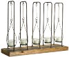 Industrial Wood, Metal and Glass Votive Holder