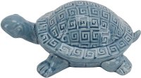 Blue Ceramic Turtle Figurine