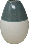 13 Inch Green and White Vase