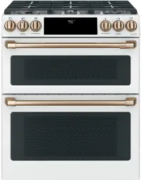 C2S950P4MW2 Cafe Dual-Fuel Double Oven Range - 7.0 cu. ft. White