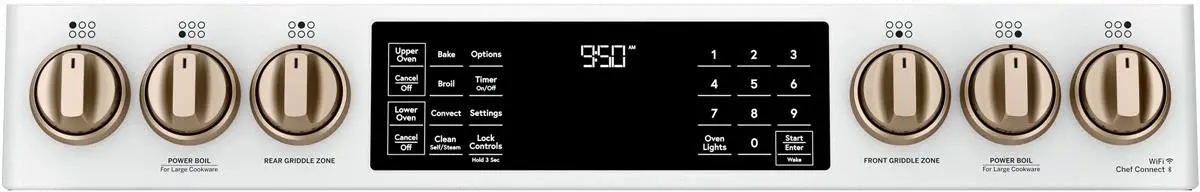 C2S950P4MW2 Cafe Dual-Fuel Double Oven Range - 7.0 cu. ft. White-2