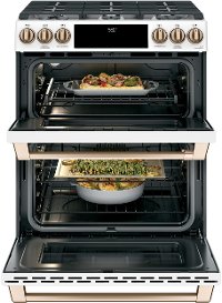 C2S950P4MW2 Cafe Dual-Fuel Double Oven Range - 7.0 cu. ft. White -3