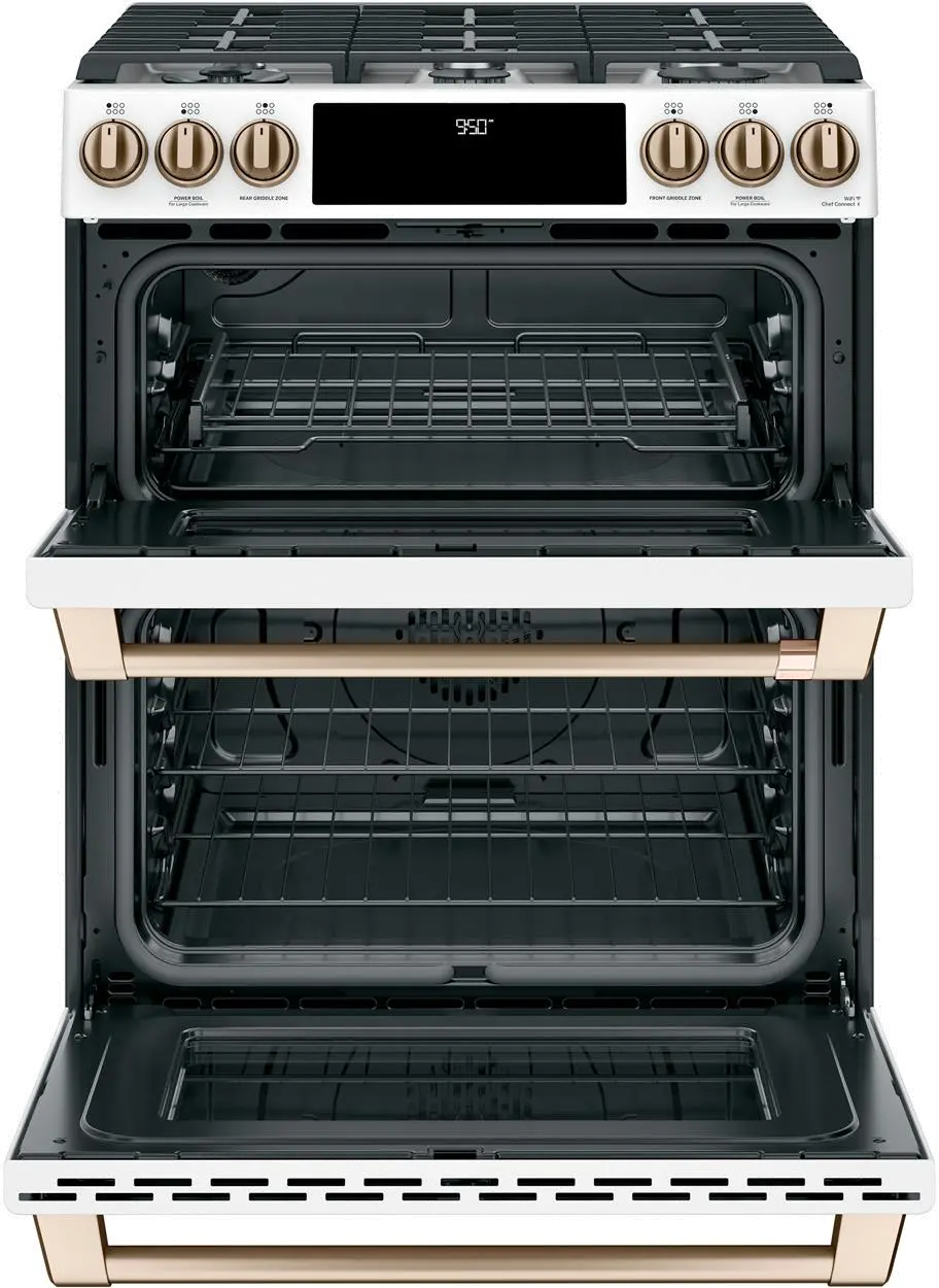 C2S950P4MW2 Cafe Dual-Fuel Double Oven Range - 7.0 cu. ft. White-4