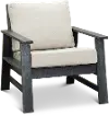 Shelburne Dark Silver and Linen Outdoor Patio Chair