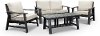 Dark Silver 4 Piece Outdoor Patio Set - Shelburne