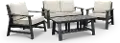 Dark Silver 4 Piece Outdoor Patio Set - Shelburne