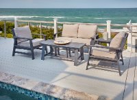 Dark Silver 4 Piece Outdoor Patio Set - Shelburne-2