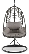 Metal Wicker Outdoor Hanging Chair with Cushion