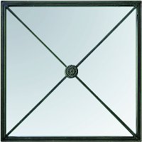18 Inch Iron and Glass Wall Mirror