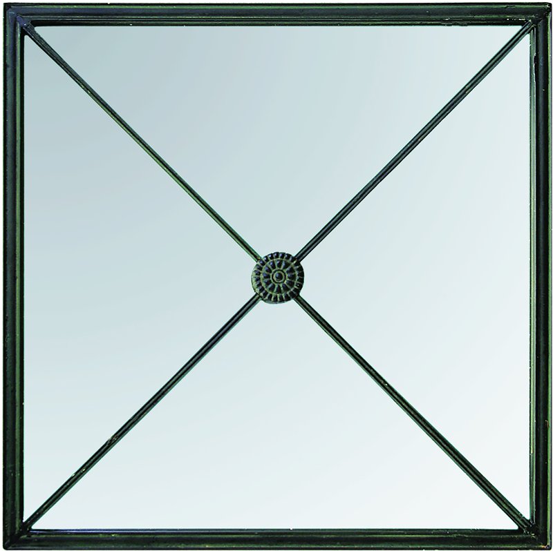 18 Inch Iron And Glass Wall Mirror