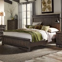 Rustic Gray 4 Piece Queen Bedroom Set - Thornwood Hills-2