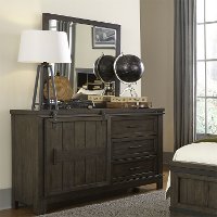 Rustic Gray 4 Piece Queen Bedroom Set - Thornwood Hills-3