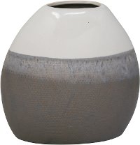 9 Inch Multi Gray Ceramic Vase