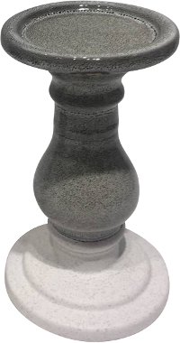 8 Inch Speckled Black Candle Holder