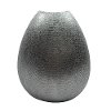 10 Inch Silver Ceramic Vase