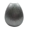 10 Inch Silver Ceramic Vase