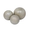 Set of 3 Champagne Ceramic Orbs