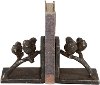 Metal Birds on Branch Bookend Pair
