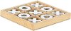 Wooden Tic Tac Toe Game with White X's and O's